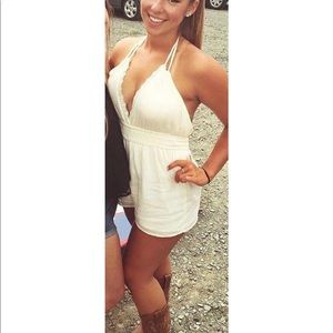 hello molly romper cream halter